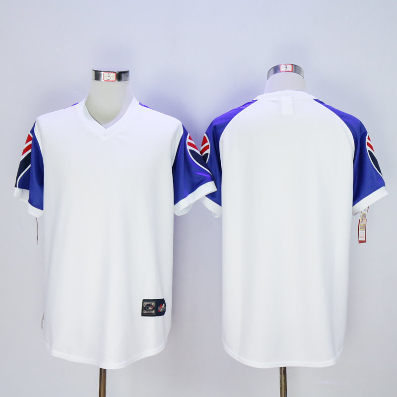 Men Atlanta Braves Blank White Throwback 1973 MLB Jerseys